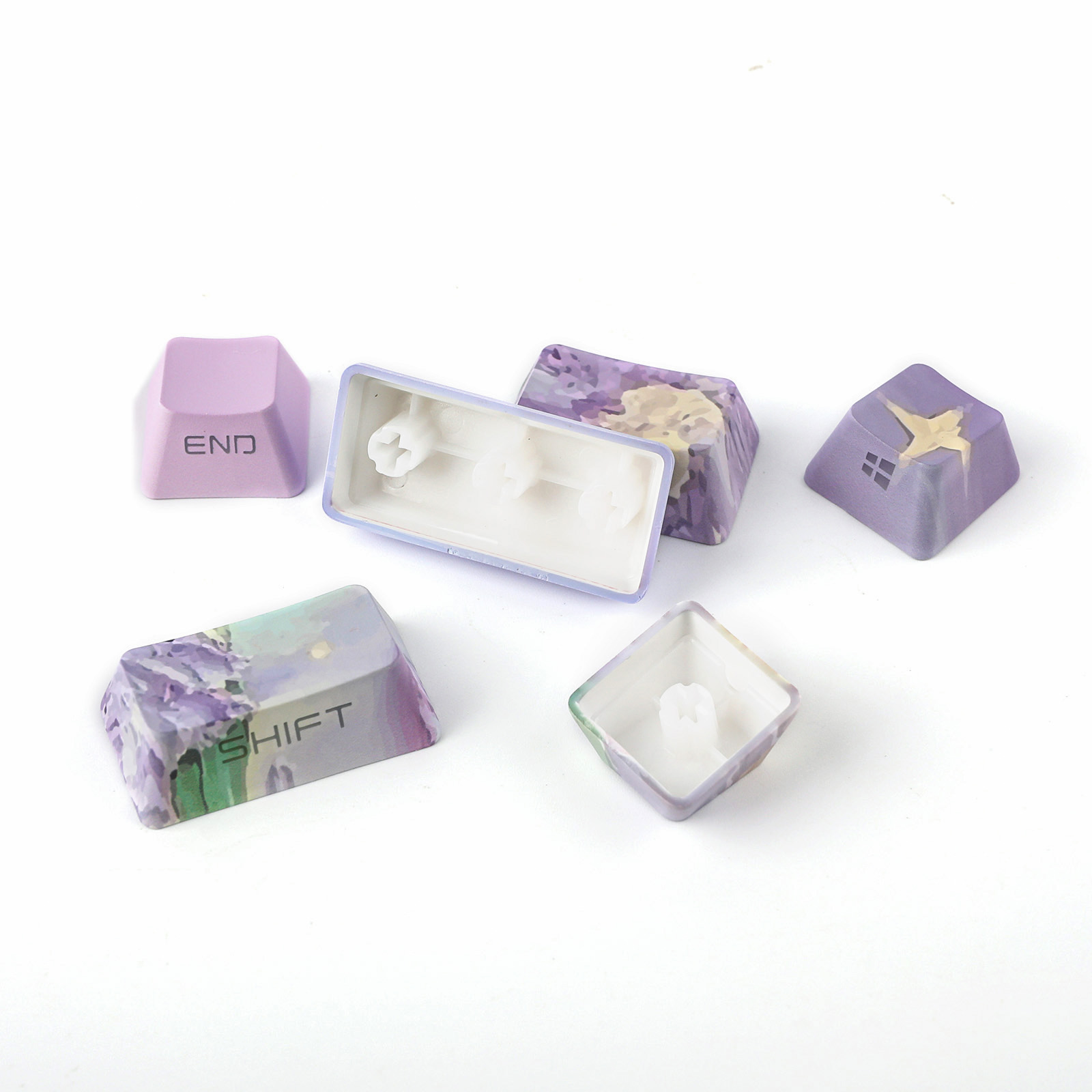 KiiBOOM Violet Keycaps Set 133 - Gaming Accessories Aesthetic 评论和价格